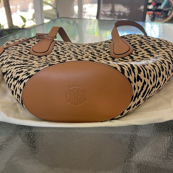 Mark Cross Arc Raffia Basket Tote NWOT - Picture 10 of 16